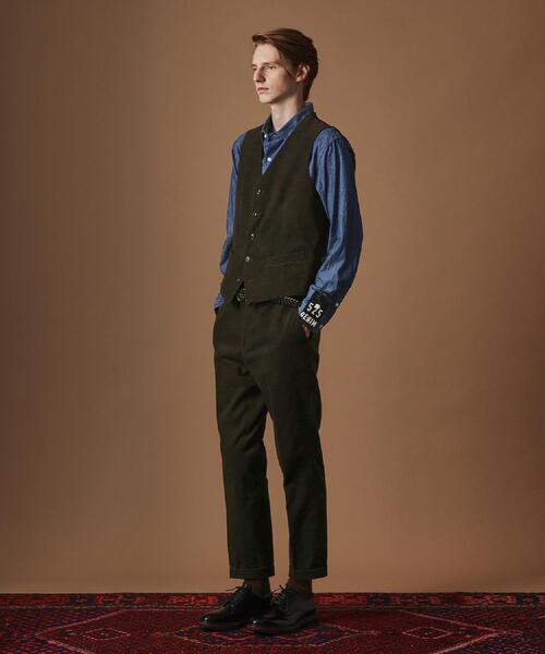 セール】【Sサイズ～】ドビーキャラメルコールベスト（スーツベスト