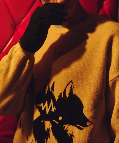 FR(13)NDS（フレンズ）の「FR(13)NDS/フレンズ/Wolf M KNIT（ニット/セーター・メンズ・ブラック/ブルー/ベージュ・M/L）」の18枚目の写真