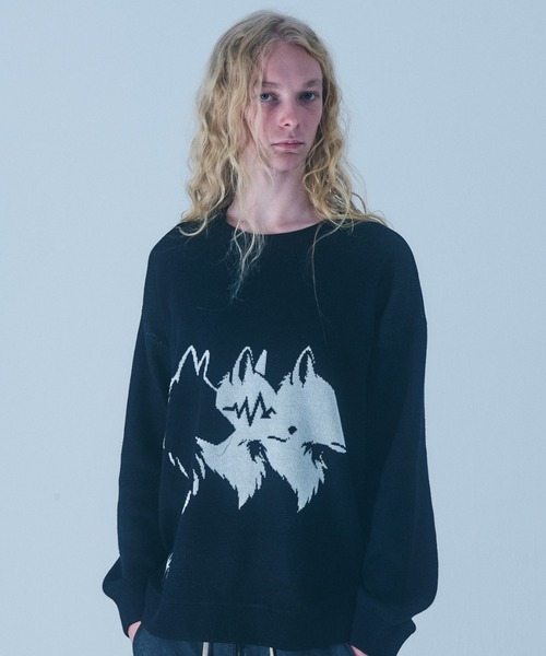 FR(13)NDS（フレンズ）の「FR(13)NDS/フレンズ/Wolf M KNIT（ニット/セーター・メンズ・ブラック/ブルー/ベージュ・M/L）」の21枚目の写真