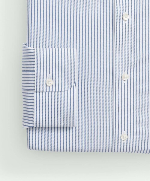 BROOKS BROTHERS(ブルックスブラザーズ)の「Brooks Brothers Explorer コットンブレンド ストライプ ドレスシャツ Slim Fit(ビジネスシャツ・メンズ・ネイビー・14 1/2-31/15-31/15-32/15-33/15 1/2-31/15 1/2-32/15 1/2-33/16-31/16-32/16-33/16 1/2-33/16 1/2-32)」の4枚目の写真