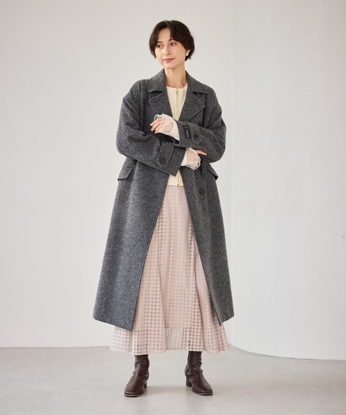 セール】JAPAN FABRIC スタンドカラーロングコート/一部WEB限定カラー