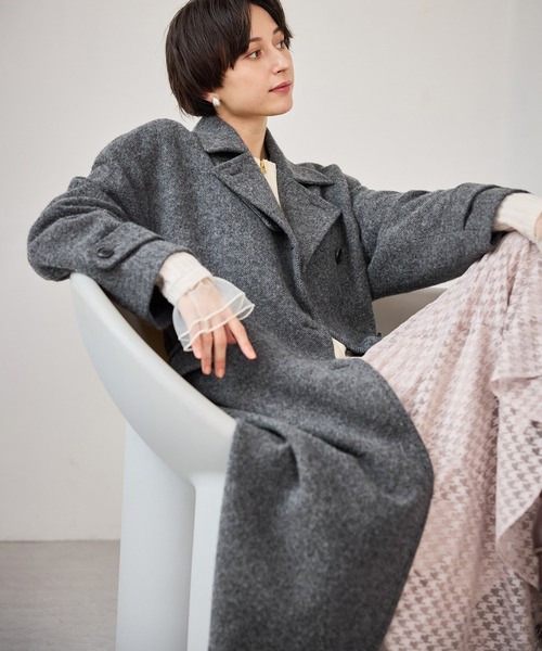 セール】JAPAN FABRIC スタンドカラーロングコート/一部WEB限定カラー