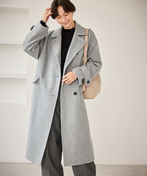 セール】JAPAN FABRIC スタンドカラーロングコート/一部WEB限定カラー