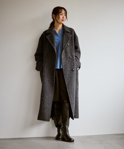 セール】JAPAN FABRIC スタンドカラーロングコート/一部WEB限定カラー