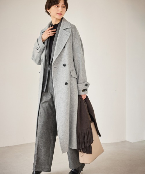 セール】JAPAN FABRIC スタンドカラーロングコート/一部WEB限定カラー