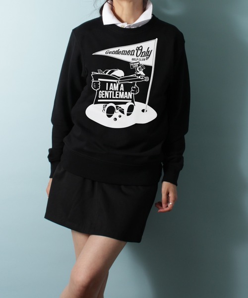 LIBERTY CITY（リバティシティ）の「【LIBERTY CITY/リバティーシティ】 [I AM A GENTLEMAN] ライト・スウェット・クルーネック（スウェット・メンズ・ホワイト/ブラック・1/2/3/4）」の2枚目の写真