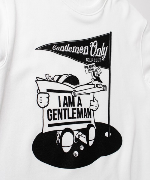 LIBERTY CITY（リバティシティ）の「【LIBERTY CITY/リバティーシティ】 [I AM A GENTLEMAN] ライト・スウェット・クルーネック（スウェット・メンズ・ホワイト/ブラック・1/2/3/4）」の4枚目の写真