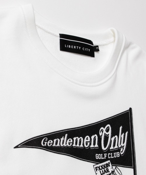 LIBERTY CITY（リバティシティ）の「【LIBERTY CITY/リバティーシティ】 [I AM A GENTLEMAN] ライト・スウェット・クルーネック（スウェット・メンズ・ホワイト/ブラック・1/2/3/4）」の8枚目の写真