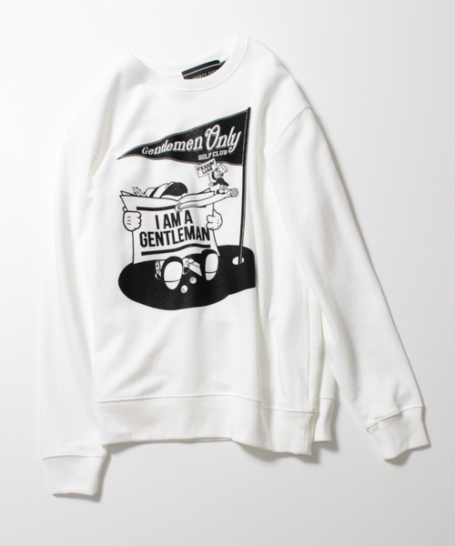 LIBERTY CITY（リバティシティ）の「【LIBERTY CITY/リバティーシティ】 [I AM A GENTLEMAN] ライト・スウェット・クルーネック（スウェット・メンズ・ホワイト/ブラック・1/2/3/4）」の12枚目の写真