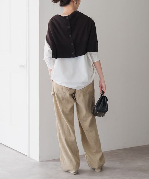 スピックアンドスパン　ボートネックバックタックプルオーバー 追加2》ボートネックバックタックプルオーバー（Tシャツ