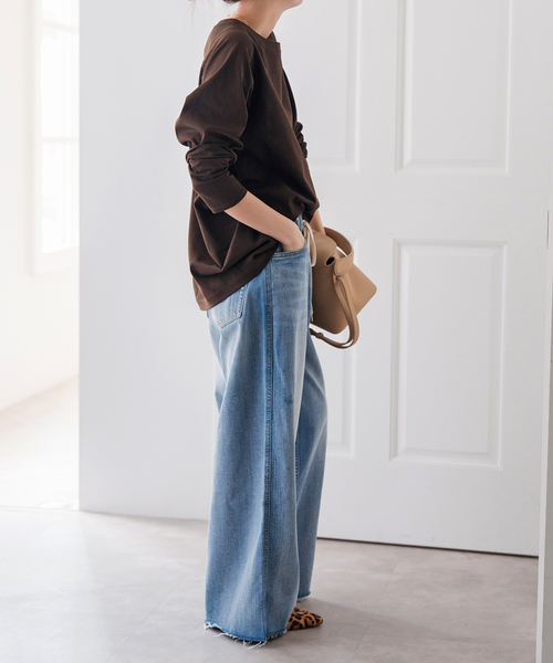 スピックアンドスパン　ボートネックバックタックプルオーバー 追加2》ボートネックバックタックプルオーバー（Tシャツ