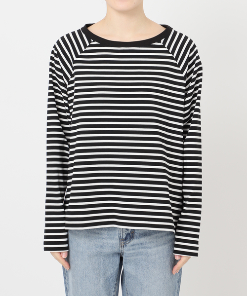 Spick & Span(スピックアンドスパン)の「《追加2》ボートネックバックタックプルオーバー(Tシャツ/カットソー・レディース・ブラウン/マルチ/ホワイト/ブラック・FREE)」の5枚目の写真