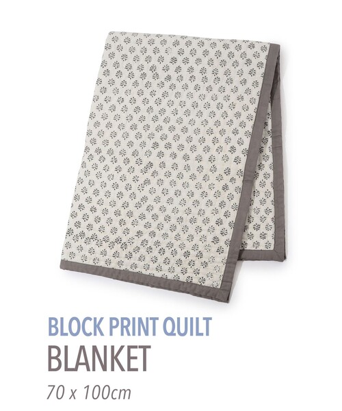 ブロックプリントキルト マルチカバー S