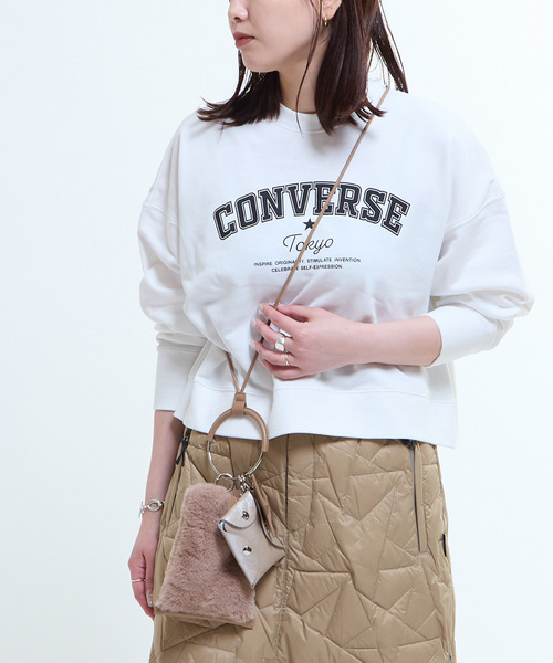 CONVERSE TOKYO(コンバーストウキョウ)の「ECO-FUR MULTI RING SHOULDER BAG(ショルダーバッグ・レディース・チャコールグレー/ベージュ・FREE)」の7枚目の写真