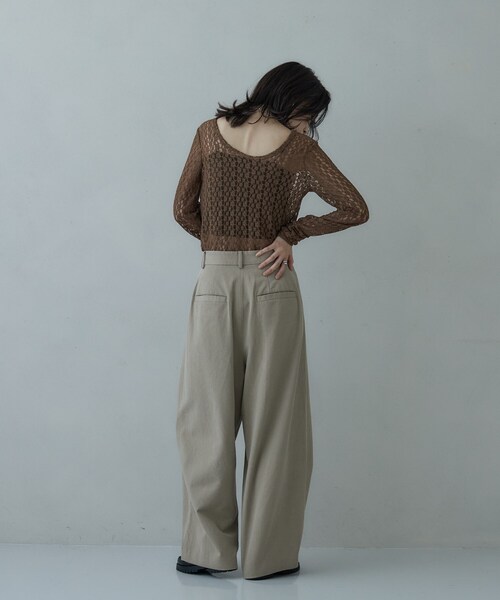 GALLEST(ギャレスト)の「タックワイドパンツ(その他パンツ・レディース・ブラック/ベージュ/オフホワイト・40/38/36)」の9枚目の写真