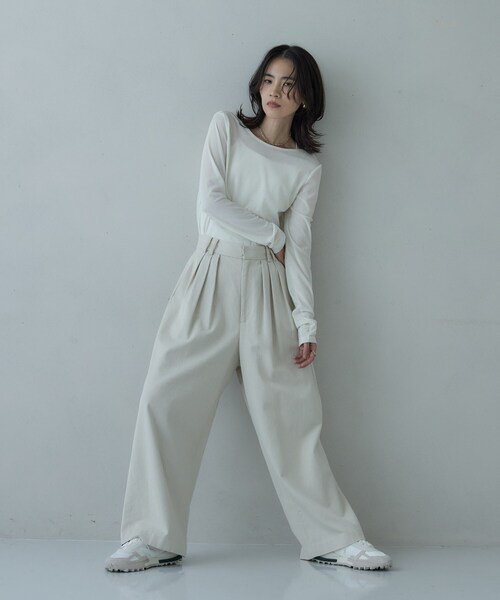 GALLEST(ギャレスト)の「タックワイドパンツ(その他パンツ・レディース・ブラック/ベージュ/オフホワイト・40/38/36)」の21枚目の写真