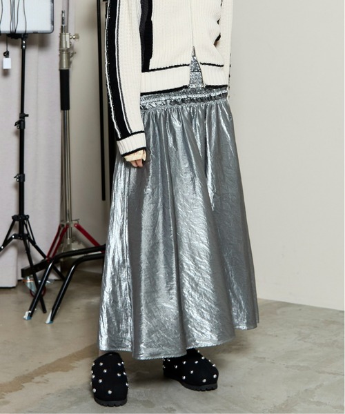 Metallic Flare Skirt / メタリックフレアスカート（スカート