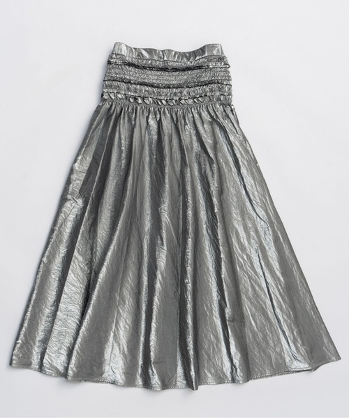 MAISON SPECIAL(メゾンスペシャル)の「Metallic Flare Skirt / メタリックフレアスカート(スカート・レディース・ブラック/シルバー/ブラウン・38/36)」の11枚目の写真