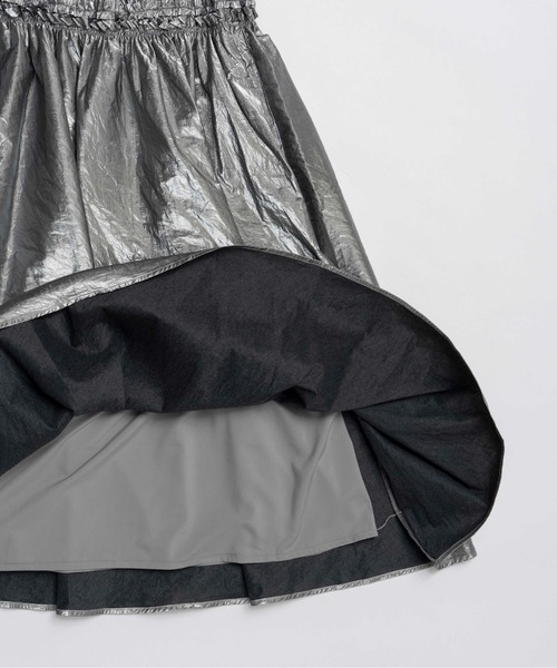 MAISON SPECIAL(メゾンスペシャル)の「Metallic Flare Skirt / メタリックフレアスカート(スカート・レディース・ブラック/シルバー/ブラウン・38/36)」の15枚目の写真