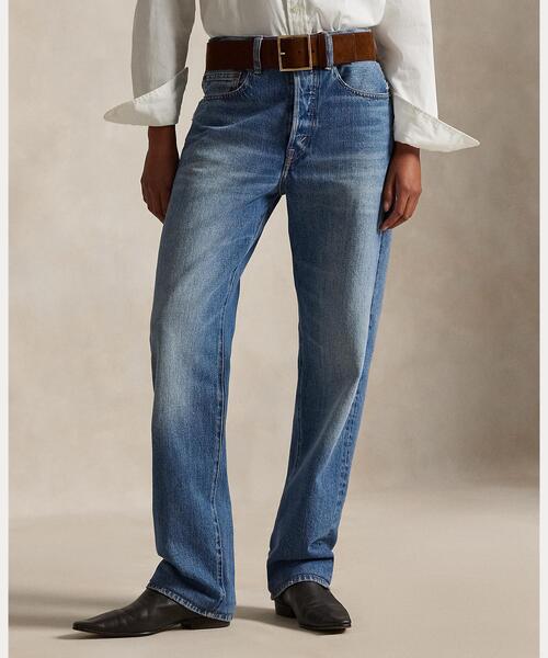 ハイライズ リラックス ストレート ジーンズ（デニムパンツ）｜POLO