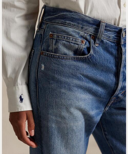 ハイライズ リラックス ストレート ジーンズ（デニムパンツ）｜POLO