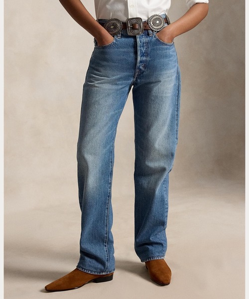 POLO RALPH LAUREN(ポロ ラルフ ローレン)の「ハイライズ リラックス ストレート ジーンズ(デニムパンツ・レディース・ブルー・26S/24S/25S/27S/28S/29S)」の5枚目の写真