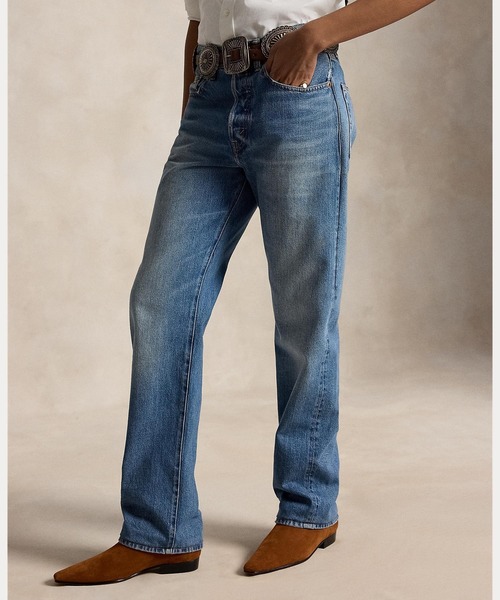 POLO RALPH LAUREN(ポロ ラルフ ローレン)の「ハイライズ リラックス ストレート ジーンズ(デニムパンツ・レディース・ブルー・26S/24S/25S/27S/28S/29S)」の6枚目の写真