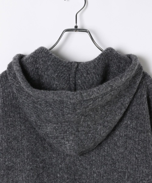 Heather（ヘザー）の「WZIPニットフーディ　603658（ニット/セーター・レディース・アイボリー/チャコールグレー/ベージュ・FREE）」の7枚目の写真