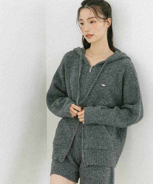 Heather（ヘザー）の「WZIPニットフーディ　603658（ニット/セーター・レディース・アイボリー/チャコールグレー/ベージュ・FREE）」の22枚目の写真