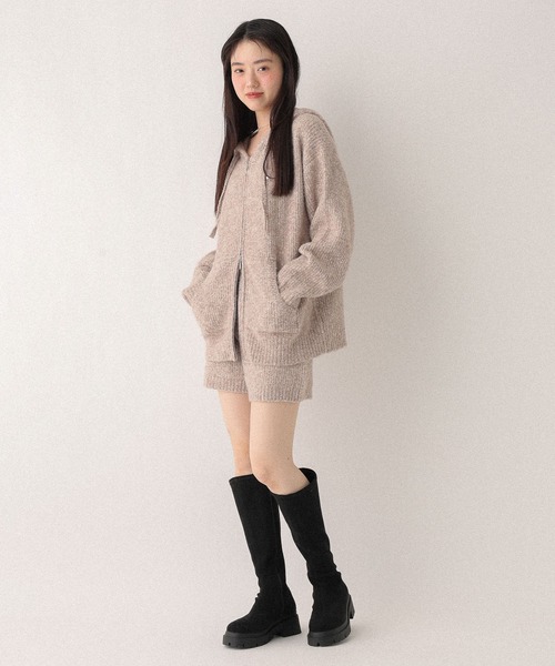 WZIPニットフーディ 603658（ニット/セーター）｜Heather（ヘザー）の