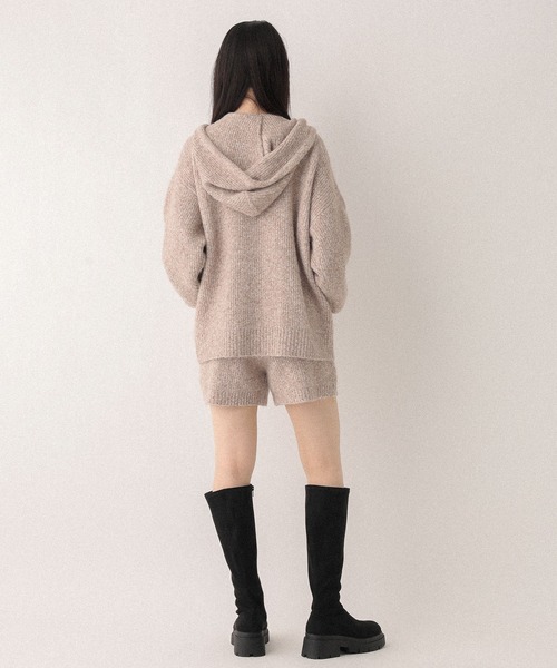 Heather（ヘザー）の「WZIPニットフーディ　603658（ニット/セーター・レディース・アイボリー/チャコールグレー/ベージュ・FREE）」の16枚目の写真