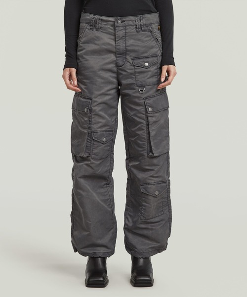 G-STAR(ジースター)の「【UNISEX】Mega Cargo Pants/ユニセックスウォッシュ加工ワイドルーズナイロンカーゴパンツ(カーゴパンツ・レディース・グレー系その他・27inch/26inch/25inch/24inch)」の2枚目の写真