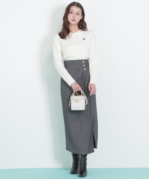 ◇レイヤード衿ケーブルニット（ニット/セーター）｜JILL by JILL