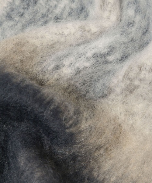 BAYFLOW（ベイフロー）の「チェック太フリンジマフラー（マフラー・レディース・ライトブルー/オレンジ/イエロー/グレー・FREE）」の19枚目の写真