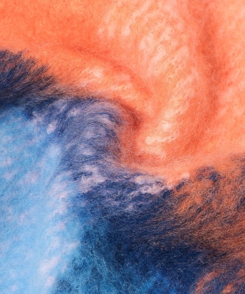 BAYFLOW（ベイフロー）の「チェック太フリンジマフラー（マフラー・レディース・ライトブルー/オレンジ/イエロー/グレー・FREE）」の20枚目の写真