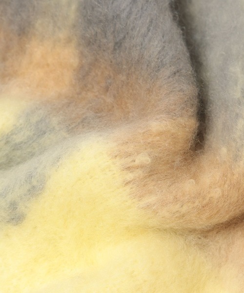 BAYFLOW（ベイフロー）の「チェック太フリンジマフラー（マフラー・レディース・ライトブルー/オレンジ/イエロー/グレー・FREE）」の21枚目の写真