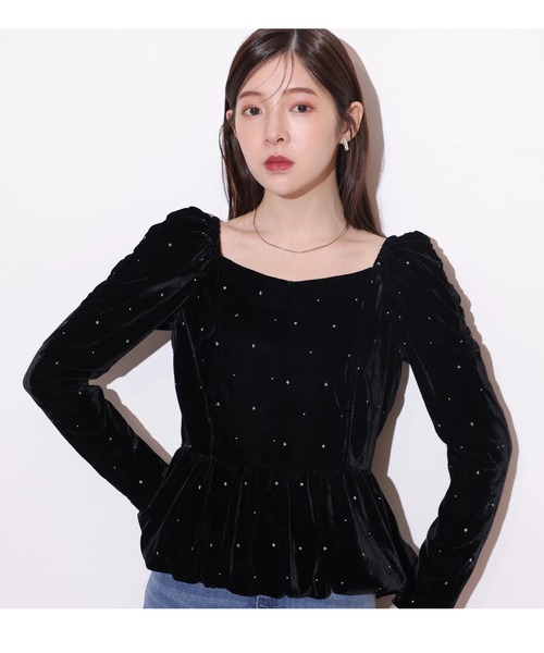 Rirandture（リランドチュール）の「ベロア刺繍ペプラムブラウス（シャツ/ブラウス・レディース・ブラック・1/2）」の17枚目の写真