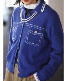 カーディガン/ボレロ Gジャン デニムジャケット ニット」に該当する