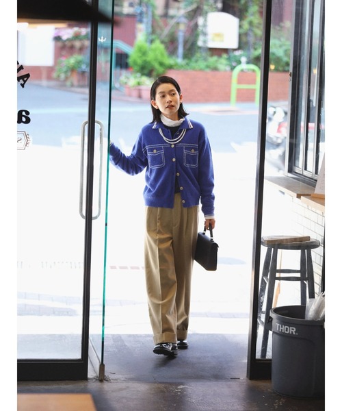 McGREGOR(マックレガー)の「【EDIT-B】ニットショートジャケット(カーディガン/ボレロ・レディース・ロイヤルブルー/ブラック・M)」の15枚目の写真