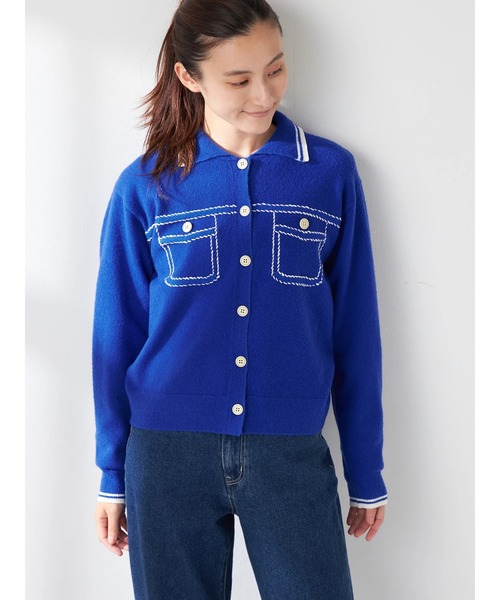 McGREGOR(マックレガー)の「【EDIT-B】ニットショートジャケット(カーディガン/ボレロ・レディース・ロイヤルブルー/ブラック・M)」の17枚目の写真