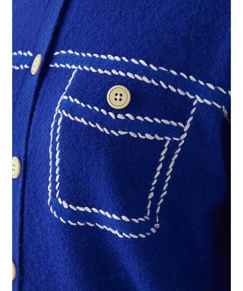 McGREGOR(マックレガー)の「【EDIT-B】ニットショートジャケット(カーディガン/ボレロ・レディース・ロイヤルブルー/ブラック・M)」の6枚目の写真