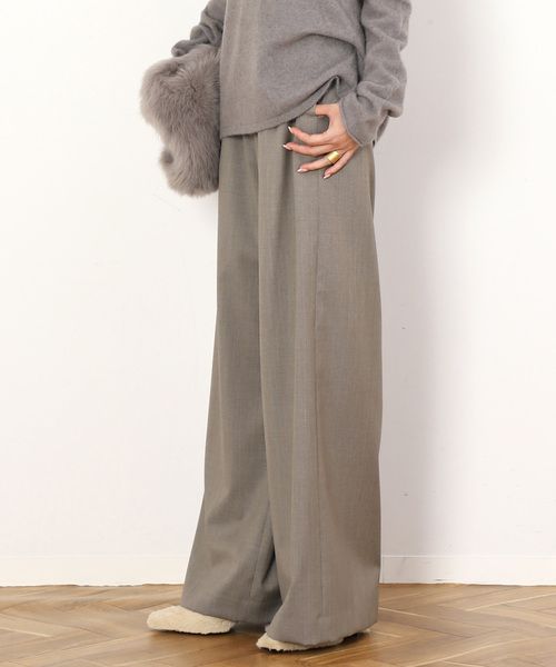 AP STUDIO（エーピーストゥディオ）の「*Effortless Wool Pants（スラックス・レディース・ウッド・34/36/38/40）」の2枚目の写真