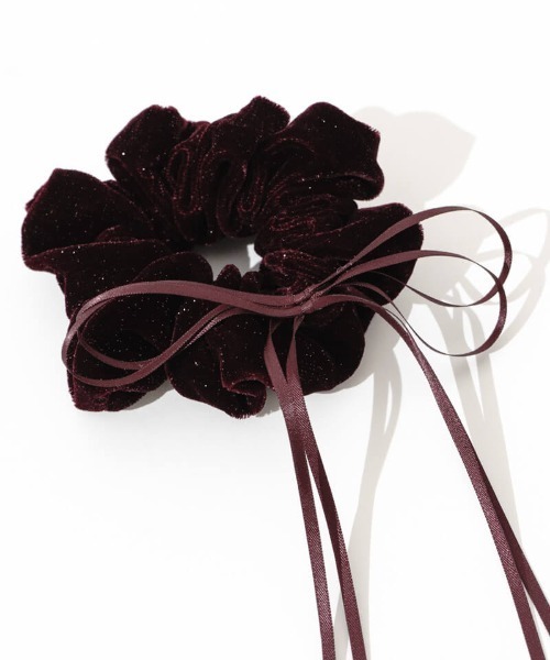 flower（フラワー）の「トゥインクルベロアシュシュ（シュシュ・レディース・ブラック/レッド・FREE）」の10枚目の写真