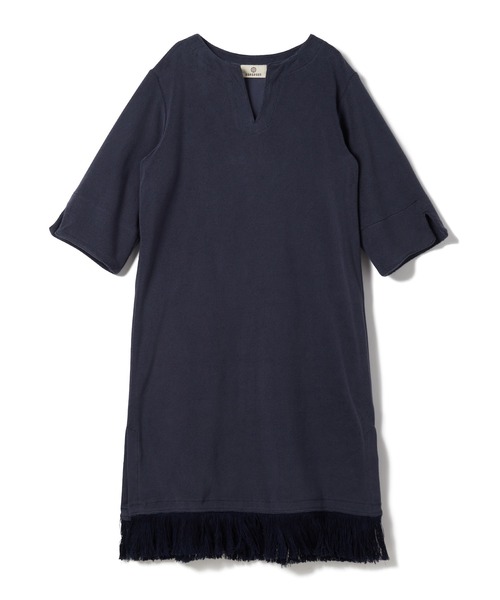 SEAGREEN(シーグリーン)の「SEAGREEN(シーグリーン) PLANE PILE ONE PIECE(ワンピース・レディース・ネイビー/グリーン/アイボリー・2/1)」の3枚目の写真