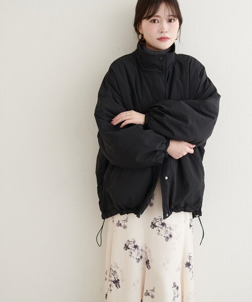 natural couture（ナチュラルクチュール）の「ナイロンワッシャーリバーシコート（ダウンジャケット/コート・レディース・ブラック/アイボリー/グリーン/ベージュ・FREE）」の15枚目の写真