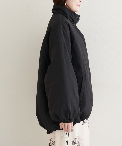 natural couture（ナチュラルクチュール）の「ナイロンワッシャーリバーシコート（ダウンジャケット/コート・レディース・ブラック/アイボリー/グリーン/ベージュ・FREE）」の22枚目の写真