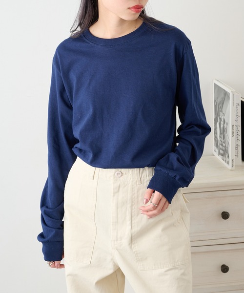 JERZEES（ジャージーズ）の「【JERZEES】5.4 oz. DRI-POWER 50/50 Long-Sleeve T-Shirt 長袖Tシャツ 無地  ロンT 29LSR UNTR（Tシャツ/カットソー・メンズ・ブラック/グレー/チャコールグレー/アッシュ/ネイビー/ホワイト・S/M/L/XL）」の6枚目の写真