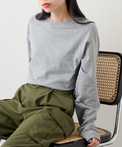 JERZEES（ジャージーズ）の「【JERZEES】5.4 oz. DRI-POWER 50/50 Long-Sleeve T-Shirt 長袖Tシャツ 無地  ロンT 29LSR UNTR（Tシャツ/カットソー・メンズ・ブラック/グレー/チャコールグレー/アッシュ/ネイビー/ホワイト・S/M/L/XL）」の4枚目の写真