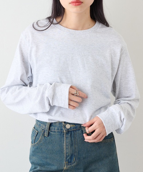 JERZEES（ジャージーズ）の「【JERZEES】5.4 oz. DRI-POWER 50/50 Long-Sleeve T-Shirt 長袖Tシャツ 無地  ロンT 29LSR UNTR（Tシャツ/カットソー・メンズ・ブラック/グレー/チャコールグレー/アッシュ/ネイビー/ホワイト・S/M/L/XL）」の5枚目の写真