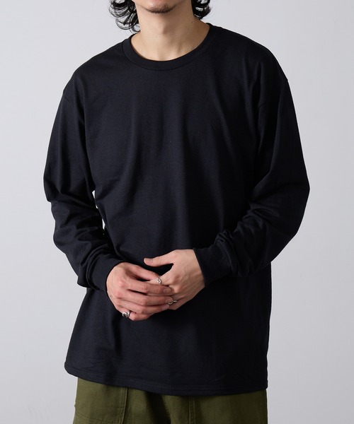 JERZEES（ジャージーズ）の「【JERZEES】5.4 oz. DRI-POWER 50/50 Long-Sleeve T-Shirt 長袖Tシャツ 無地  ロンT 29LSR UNTR（Tシャツ/カットソー・メンズ・ブラック/グレー/チャコールグレー/アッシュ/ネイビー/ホワイト・S/M/L/XL）」の2枚目の写真